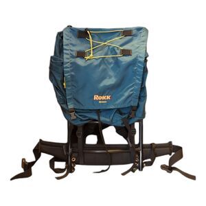 ROKK Nomad Backpack External Aluminum Frame Camping Hiking Green